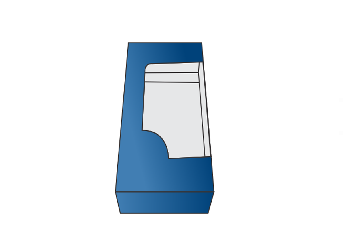 Straight tuck window